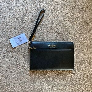 Kate Spade Black Leather Clutch